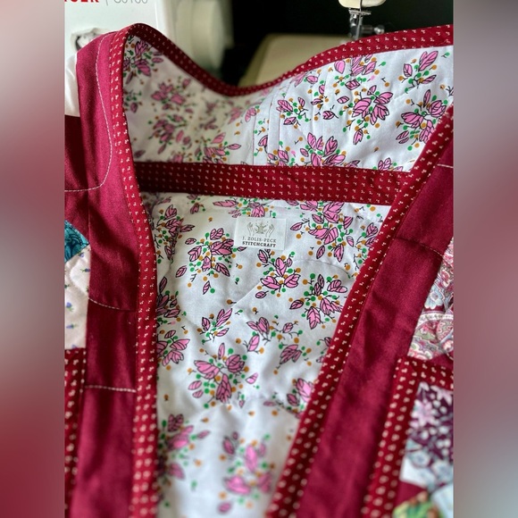 Handmade patchwork quilt cardigan, cropped shawl collar jacket, ladies' XS-M - Picture 7 of 11